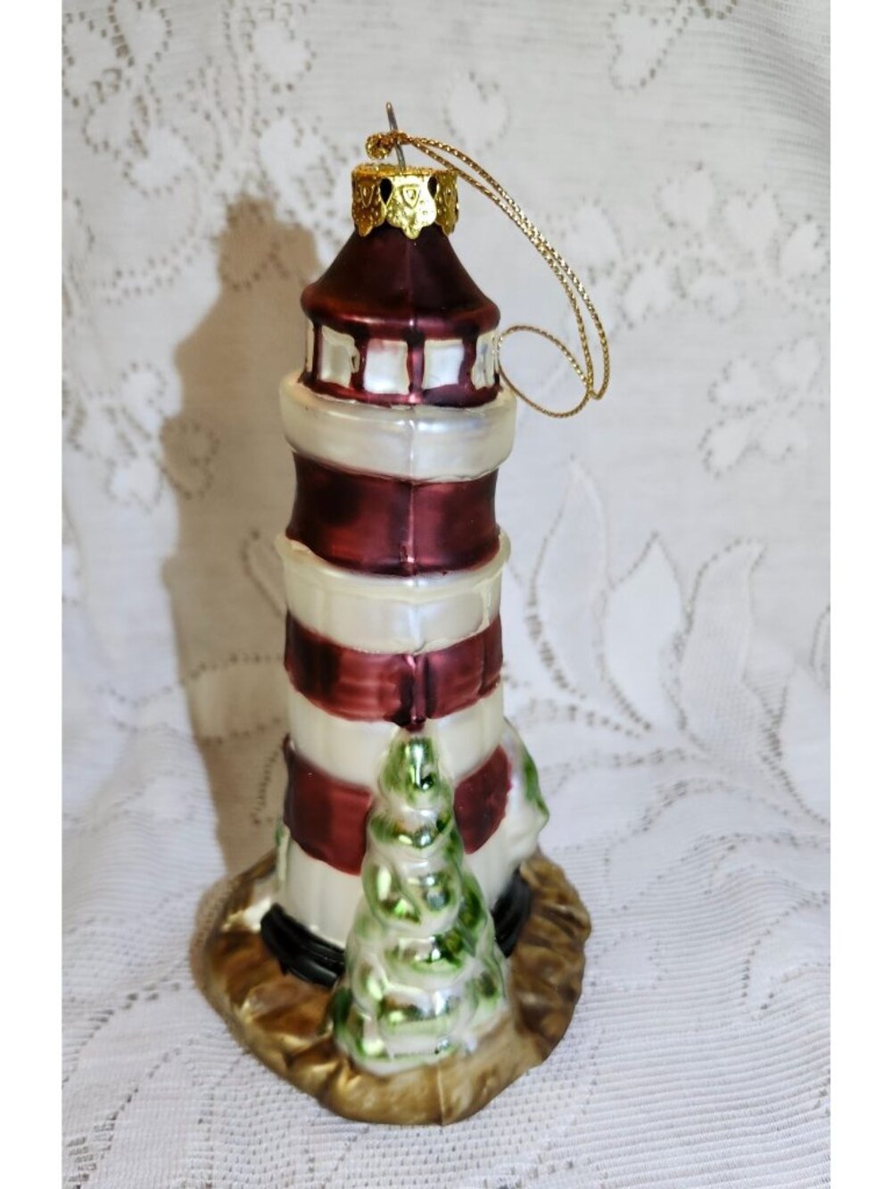 Blown Glass Christmas Ornaments Set: Teddy Bear Stocking Christmas Tree & Lighth - Picture 10 of 11